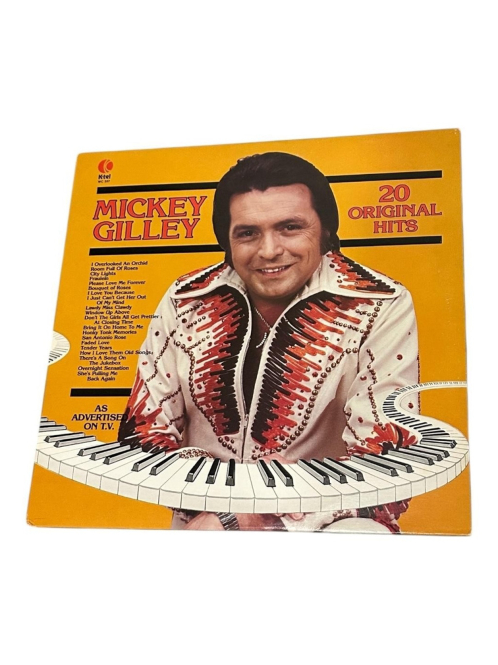 Vintage Mickey Gilley Vinyl LP 20 Original Hits 1977 K-Tel Country Black Canada